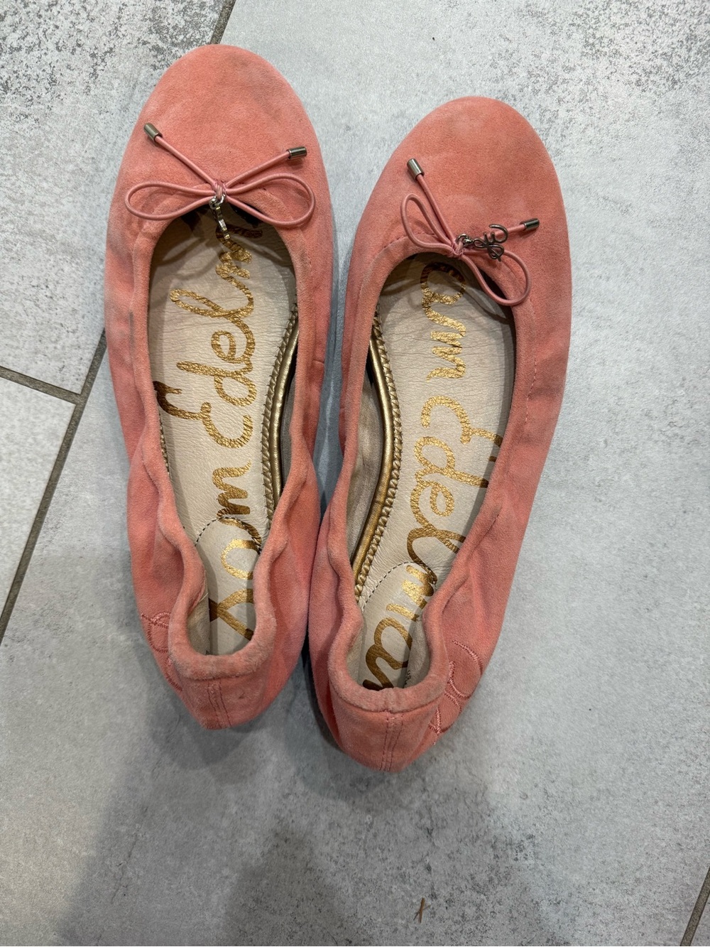 Sam Edelman Pink Suede Ballet Flats